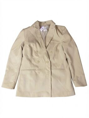 Sinsay Women's Beige Double Breasted Blazer Jacket Size Medium NWT